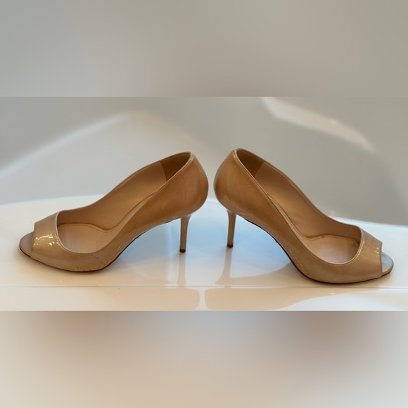 PRADA Nude Patent Leather Platform Peep Toe Pumps – Size 36, Made in Italy - Picture 2 of 5